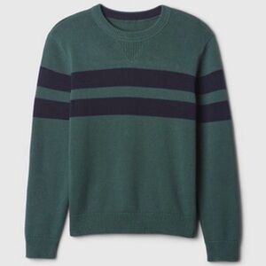 GAP Kids Green and Black Striped Sweater size 14-16 new w tags